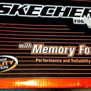 Size 8 and 1/2 in men's Skechers memory foam